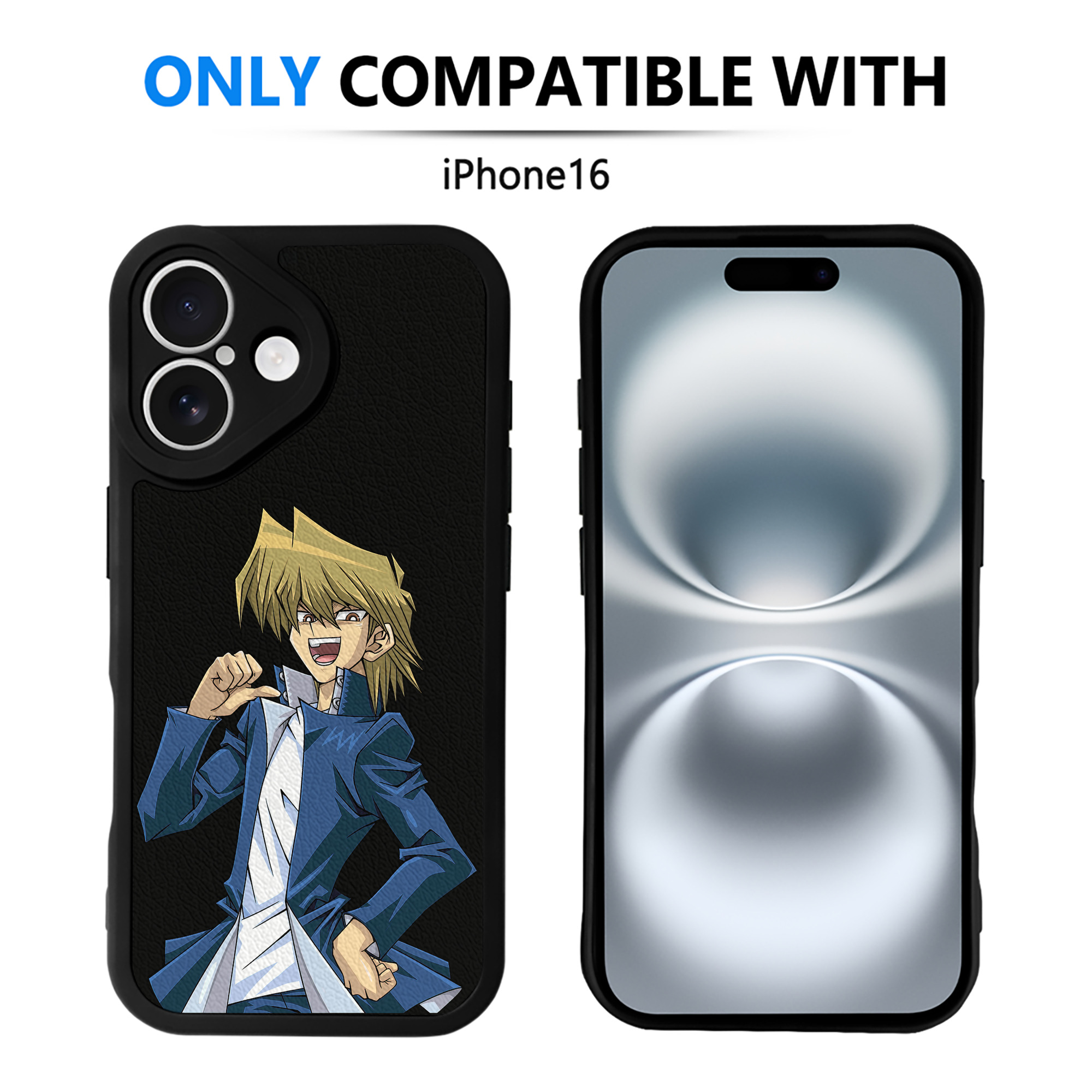 遊☆戯☆王 Yu-Gi-Oh! 【iPhone 16シリーズ対応】シリコンスマホケース（レザー調） 材質：シリコン